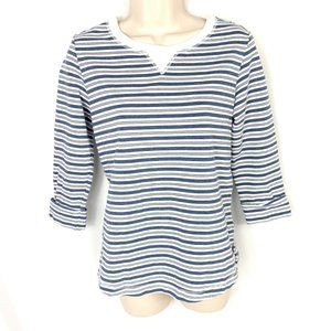 3/$25 Karen Scott Striped Boat Sweater 1/4 Sleeve Small